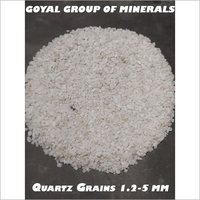 Medium Size Quartz Grains - Sio2 98.00% Min, Feo3 0.02% Max, White Color, Size 1.2-5 Mm | Grinding Application, Iron Free, Double Screening Granules
