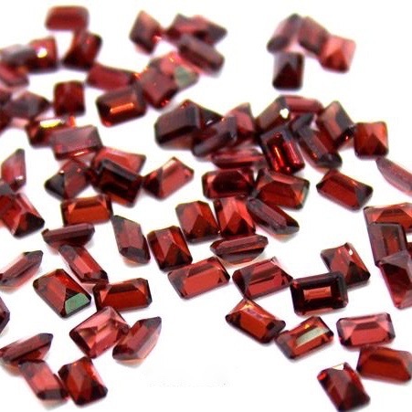 3x4mm Mozambique Red Garnet Faceted Octagon Loose Gemstones