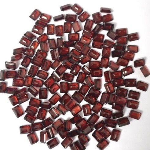 10x14mm Mozambique Red Garnet Faceted Octagon Loose Gemstones