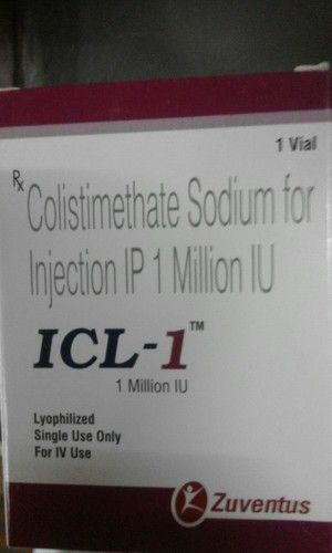 Icl-1 (Colistimethate Sodium For Injection 1Million Iu Recommended For: As Per Physician