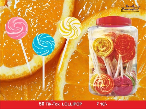 Rainbow lollipop candy