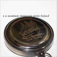 Collectibles Nautical Brass Round Push Button Pocket Compass Gift Item