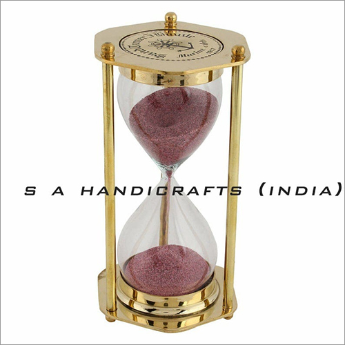 NAUTICAL BRASS HOURGLASS SAND TIMER