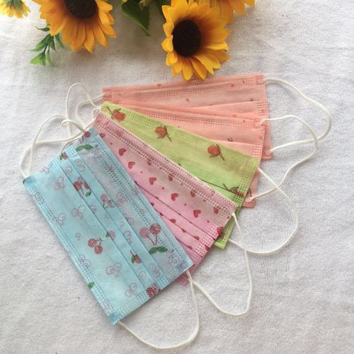 Children Face Mask - Non-Woven Fabric, Standard Child Size, Multiple Colors with Patterns | 3 Layers, High Bacteria Filtration Efficiency, Lightweight & Breathable, Soft Ear Loops, Disposable