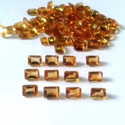 4x6mm Citrine Faceted Octagon Loose Gemstones