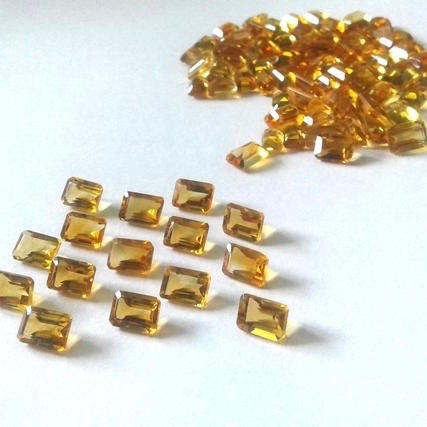 5x7mm Citrine Faceted Octagon Loose Gemstones