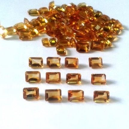 6x8mm Citrine Faceted Octagon Loose Gemstones