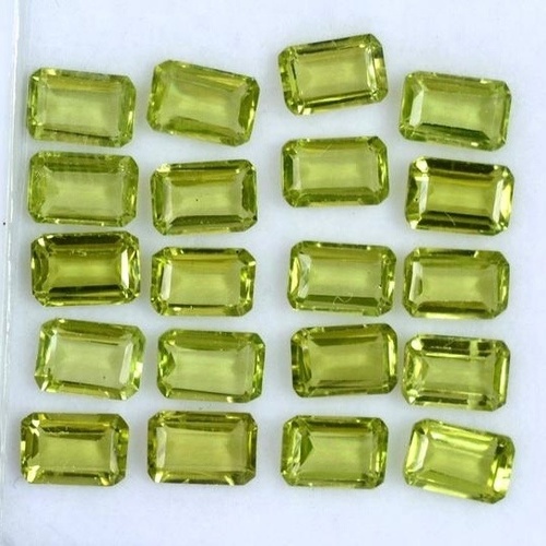 4x6mm Peridot Faceted Octagon Loose Gemstones