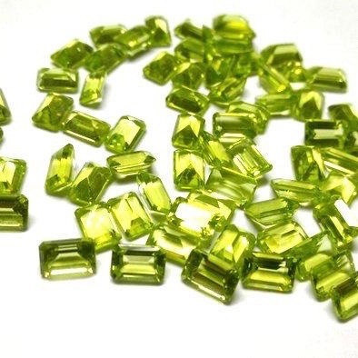 4x6mm Peridot Faceted Octagon Loose Gemstones
