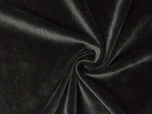 Black 250 Gsm Velvet Fabric