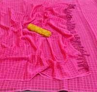 Daily Wear Pink Heavy Quality Zari Viscose Saree