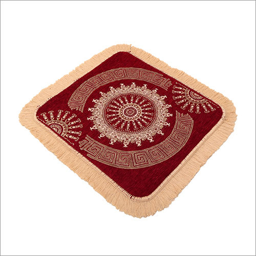 Multicolor Red Cotton Puja Aasan