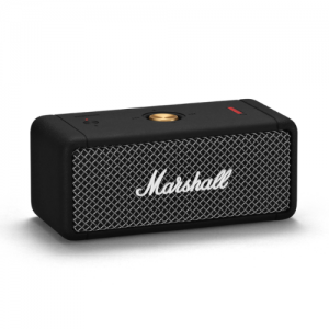 Marshall Emberton 20W Bluetooth Speaker - Silicone, Black, 20+H Playtime, IPX7 Water Resistant, 360° Sound