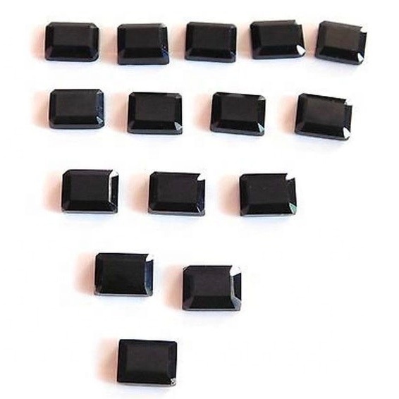 6x8mm Black Onyx Faceted Octagon Loose Gemstones