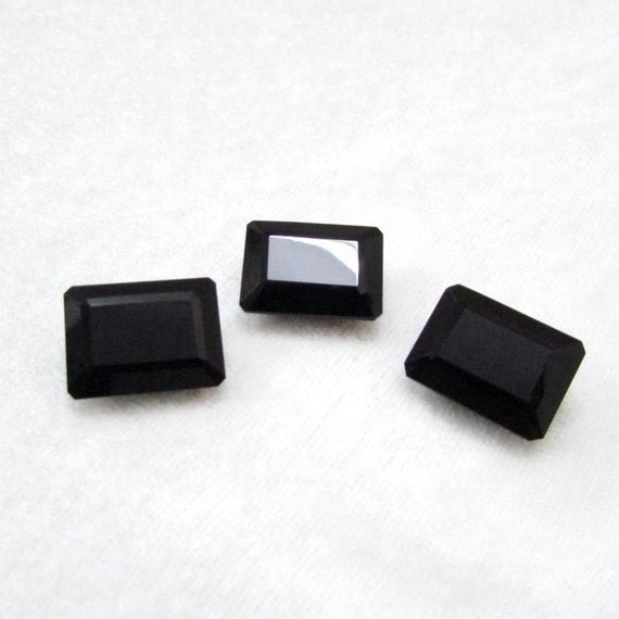 9x11mm Black Onyx Faceted Octagon Loose Gemstones