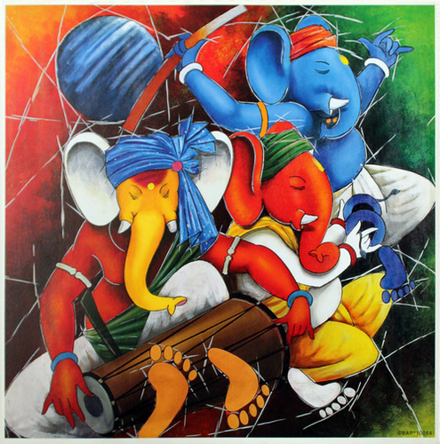 Ganesha Poster Paintings By TWG HANDICRAFT