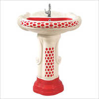 Big Sterling Vitrosa Pedestal Wash Basin