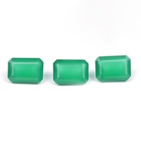 6x8mm Green Onyx Faceted Octagon Loose Gemstones