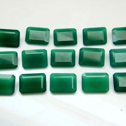 8x10mm Green Onyx Faceted Octagon Loose Gemstones