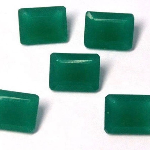 10x12mm Green Onyx Faceted Octagon Loose Gemstones
