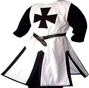 Medieval Knight Cross Larp Surcoat White/Black Size: Large at Best ...