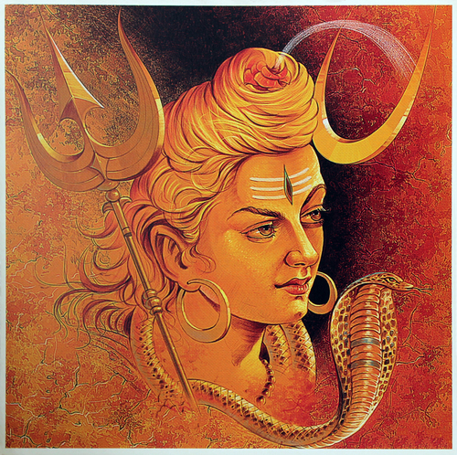 Multi Color Lord Shiva Poster Painting