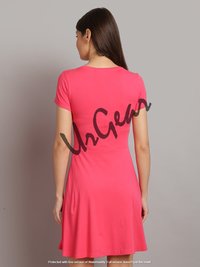 Urgear Women Drop Waist Pink Dress