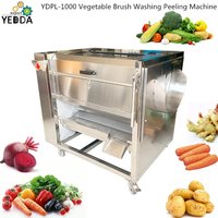 Ydpl-1500c Factory Price Beetroot Washing Cleaning Machine, Turmeric Brush Washer, Asparagus Polish Peeling Machine