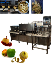 Facs-3600 Factory Price Fully Automatic High Speed Apple Pear Fruit Peeling Core Removing And Splitting Machine Capacity: 50-60 Pcs/min