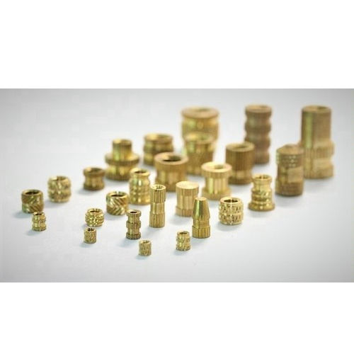 Brass Insert Nut - Customized Dimensions, Gold/Zinc Plating Finish | Corrosion Resistant, Precision Part for Rubber Hose Connection 