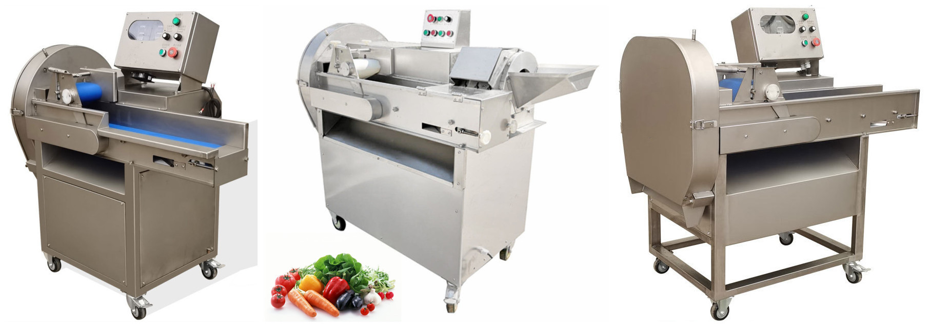 Hcd-80 Low Noise High-power Motor High Quality Commercial Digital Vegetable Cutter Conveyor Vegetable Cutting Machine