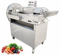 Hcd-80ii Factory Price Cabbage Celery Gynura Conveyor Vegetable Cutting Machine High Output Double-head Food Processor Commercial Leaf Vegetable Cutting Machine
