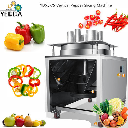 Ydxl-75 Wholesale Vertical Fruit Vegetable Slicing Machine Balsam Pear Ginger Turmeric Slice Machine