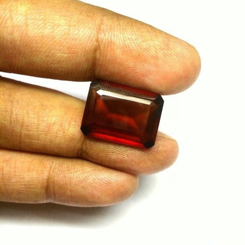 7x9mm Hessonite Garnet Faceted Octagon Loose Gemstones