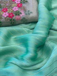 Chiffon Shimmer Zari Saree