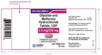 Tabletas del clorhidrato de Glipizide y de Metformin