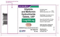 Tabletas del clorhidrato de Glipizide y de Metformin