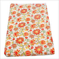 Hand Block Print Fabric With Cotton Malmal Print