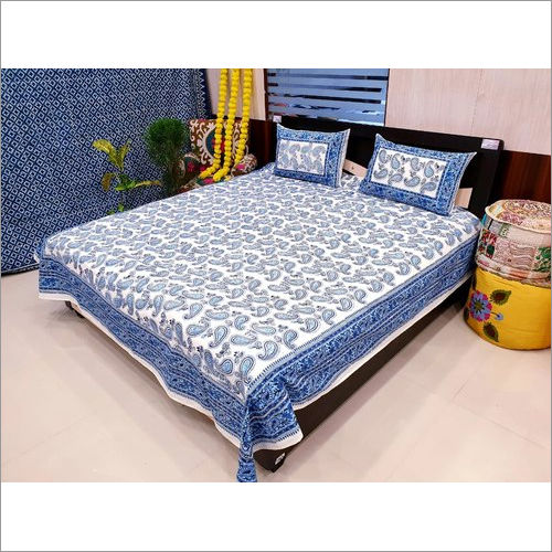 Hand Block Printed Cotton Bedsheet