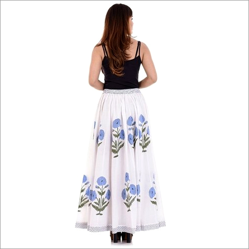 Ladies Block Printed Long Skirt