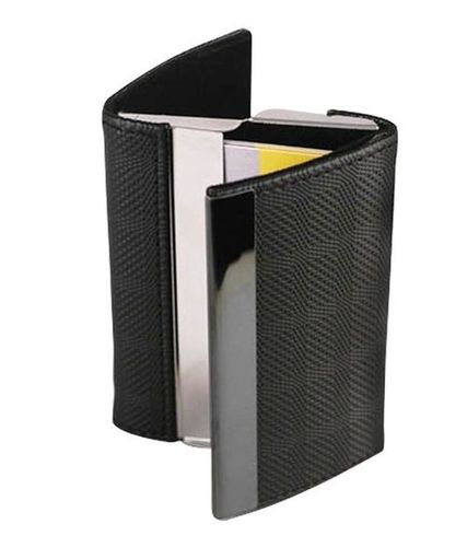 Leatherette Two Sided Card Holder 