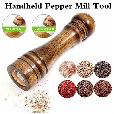 Polished Handheld Pepper Mill Tool