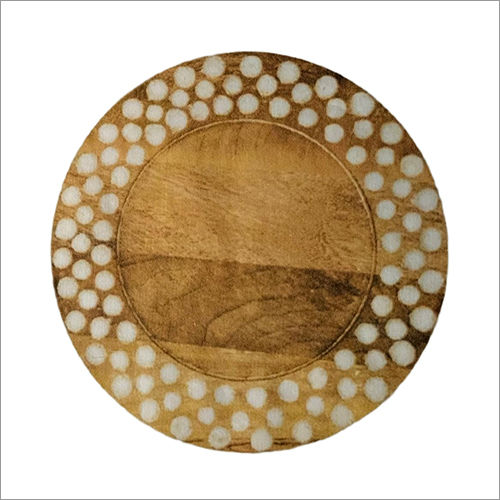 Polished Wooden Round Plate