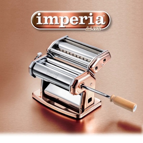 Imperia Pasta Machine Rose Gold Finish RAME 150 mm With Attachment T 2/4