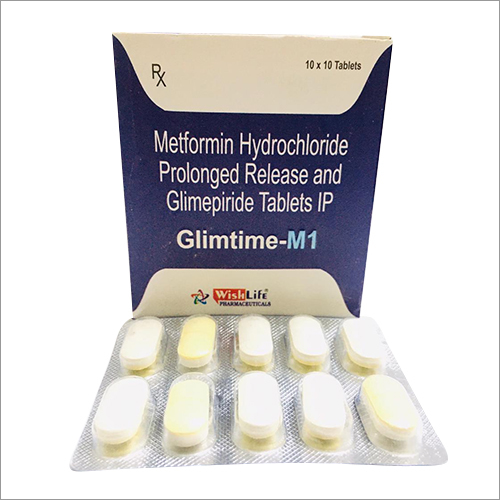 Glimtime-M1 Metformin Hydrochloride Prolonged Release And Glimepiride Tablets IP
