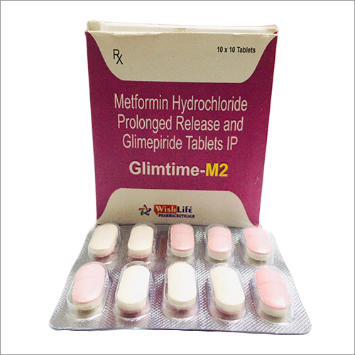 Glimtime-M2 Metformin Hydrochloride Prolonged Release And Glimepiride Tablets IP