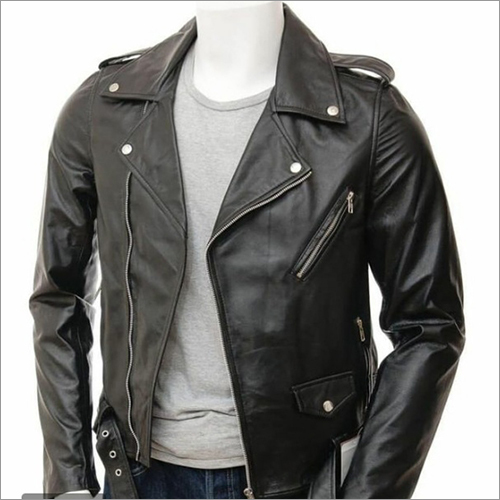 Black Mens Pure Leather Jacket