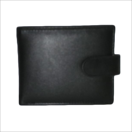 Black Pure Leather Wallet Design: Plain