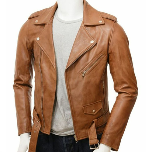 Ladies Brown Leather Jacket