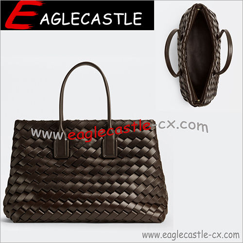 Dark Brown Fashion Woven Handmade Tote Bag